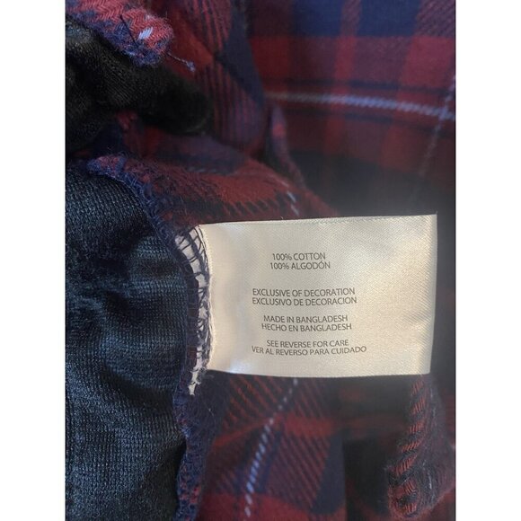 Orvis Plaid Heavy Flannel 100% Cotton Shirt Shacket Size Large Red Black Pockets - Picture 2 of 4